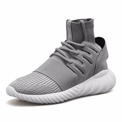 

Mens Shoes Fashion Sneakers Breathable Sports Casual Shoes High Cut Running Shoes For Men Grey Red Black Size 39-44