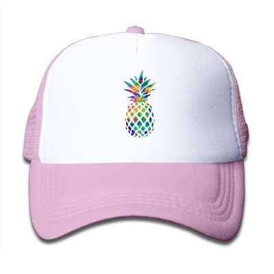 

Luase Colorful Pineapple Mesh Baseball Cap Kid Boys Girls Adjustable Golf Trucker Hat