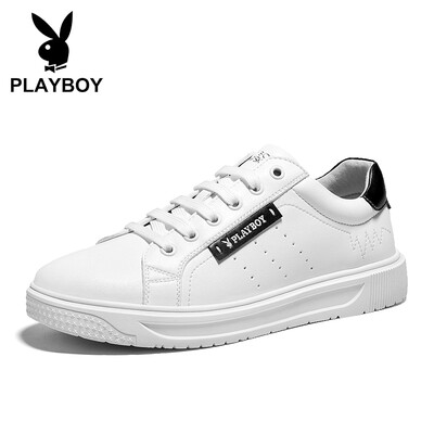 

Playboy PLAYBOY sports&leisure white shoes mens low-top tie wild PL611047 white black 40