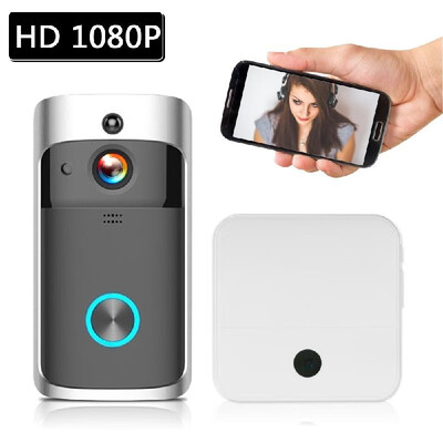 

WiFi Smart Wireless Security DoorBell Smart HD 1080P Visual Intercom Recording Video Door Phone Remote Home Monitoring Night Visio