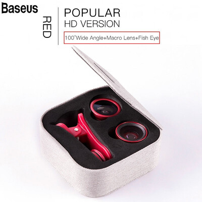 

Baseus Mobile Phone Lenses Fish Eye Wide Angle 15X Macro Camera Lens for iPhone X Samsung Xiaomi Huawei Zoom Lens Selfie Lens