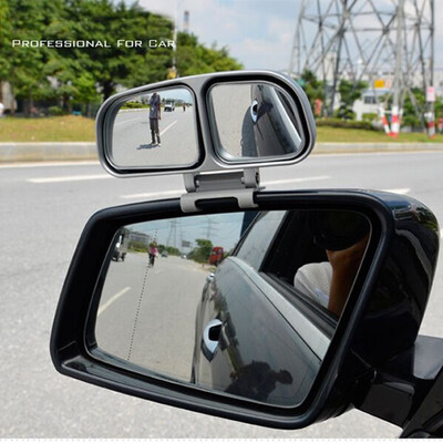 

2PCS Auto Wide Angle Rear Mirrors Car Side Rear View Blind Spot Square After Mirror White Black Adjustable Blindspot Car Mirror
