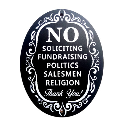 

No Soliciting Thank You Sign for Home&Business Decoration Wooden Wall Signs Use with Door Knockers&Bell