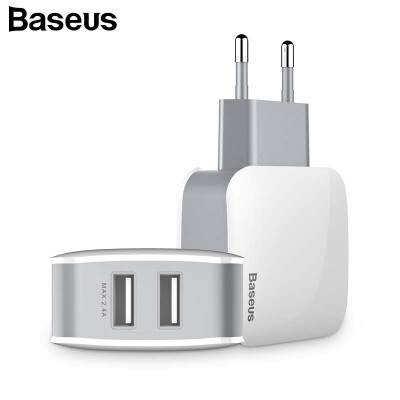 

Baseus Dual USB Charger EU Plug Wall Charger 5V 24A Fast Charging adapter For iPhone Samsung Xiaomi Phone USB Charger Plug