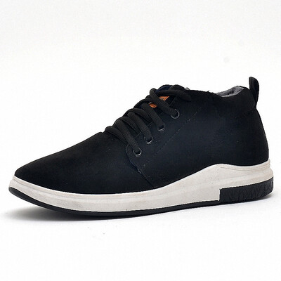 

Men Shoes 2018 Fashion Winter Casual Ankle Boots Warm Winter Fur Man Snow Boots Flock Leather Footwear Winter Black Sneakers