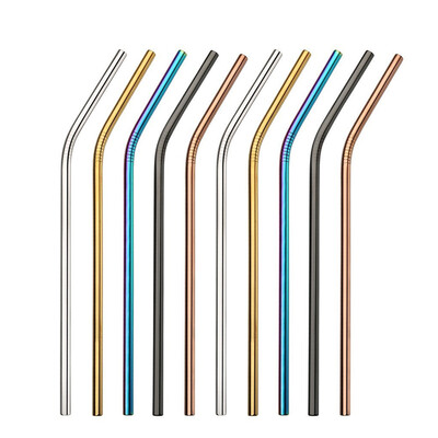 

Useful Reusable 304 Stainless Steel Straw Milk Tea Colorful Straws Party Drinking Accessories