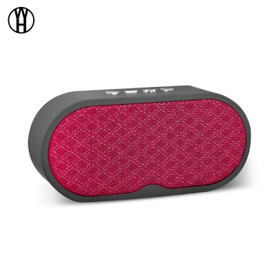 

WH F3 Mini Portable Card Bluetooth Sound Woodgrain Cloth Bluetooth Speaker Computer Speaker