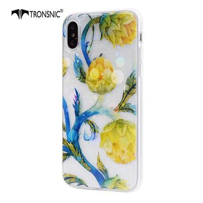 

Tronsnic Flowers Phone Case for iPhone 6 6s plus Shiny Laser Soft Cases for Transparent Covers