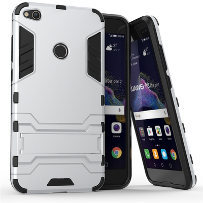

Goowiiz Phone Case For Huawei P10P10 PlusP10 LiteP8 Lite 2017Honor 8 Lite Armor PCTPU Silicone Hard Bracket Double Protection