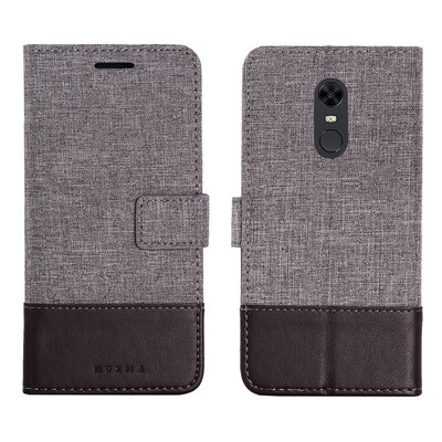 

Goowiiz Phone Case For Xiaomi Redmi 4A4X55 Plus5A Fashion Canvas Leather Wallet Full package flip Holder Stand