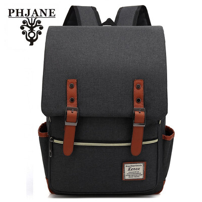 

PHJANE Vintage Laptop Backpack College Backpack School Bag Fits 15-inch Laptop