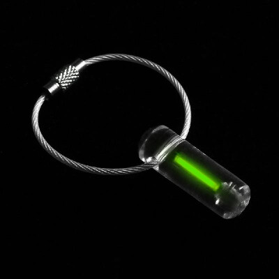 

Acrylic Tritium Self Luminous Key Ring Ultralight Outdoor Glow In The Dark Keychain Ring Emergency Survival Mini Light Lamp