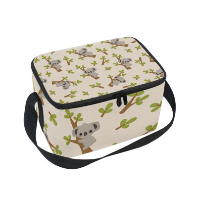 

Lunch Box Insulated Lunch Bag Large Cooler Koala On Tree Tote Bagfor Kids Men Women