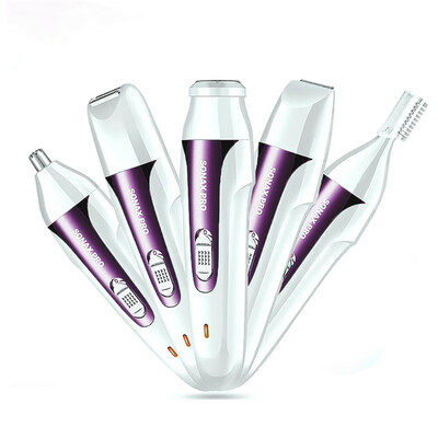 

5-in1 Multifunctional Rechargeable Women Hair Removal Bikini Trimmer Shaving Machine Shaver Razor Eyebrow Hair Trimmer Depilador