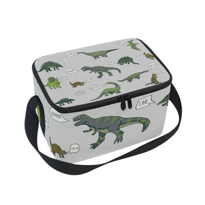 

ALAZA Lunch Box Insulated Kinds Of Dinosaur Lunch Bag Large Cooler Tote Bagfor Men Women