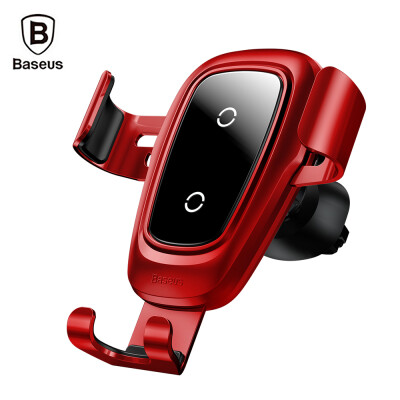 

Baseus Metal Wireless Charger Gravity Car Mount 10W for 4 - 65 inch Mobile Phones