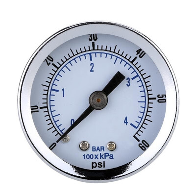 

18" BSPT Air Compressor Hydraulic Pressure Gauge 0-60 PSI Back Mount 40mm Dial Plate