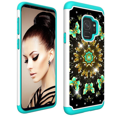 

Samsung Galaxy S9 Case Diamond Cartoon Pattern Design Hard PCScratch-ResistantTPU Soft Silicone Rubber Bumper Shock Absorption