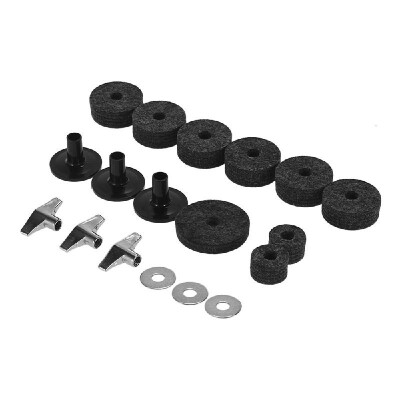 

Pack of 18 PCS Drum Kit Accessories Set Cymbal Stand Felts Hi-Hat Clutch Felts Hi Hat Cup Felts Cymbal Wing Nuts Cymbal Sleeves an