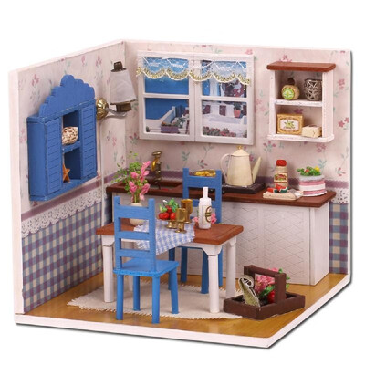 

Doll House Dream House DIY Miniature House Building Kit Wooden Furniture Toys for Child Girl Boy