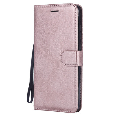 

Luxury Simple Solid Color Case For Huawei Mate 20 PU Leather Card Slot Lanyard Phone Cover New Fundas P06G