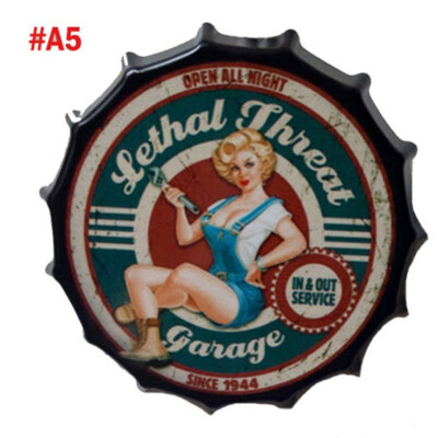 

Retro Tin Metal Beer Bottle Caps Sign Poster Plaque Bar Pub Club Wall Home Decoration Tool