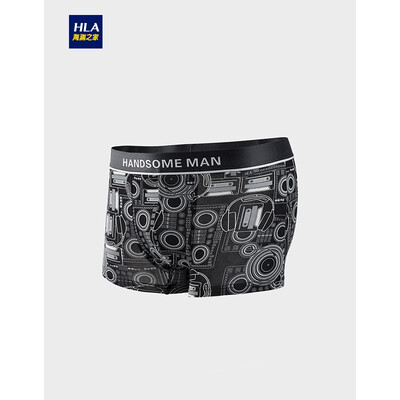 

HLA Haishu House Shorts Men 2018 Autumn New Fashion Print Mid-Waist HUKAJ3E048A Black Pattern 48185110XXXL