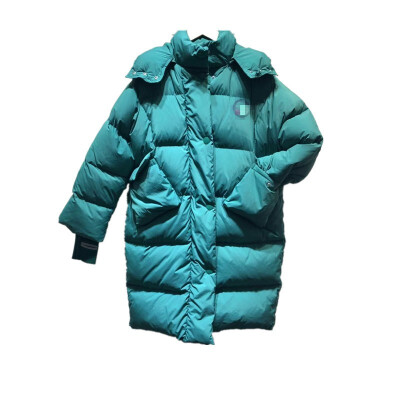 

Winter thick hooded down jacket two-color loose long coat 90260