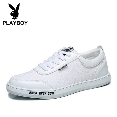 

Playboy PLAYBOY fashion woven canvas casual shoes mens low-top sports wild DA71004 white 39