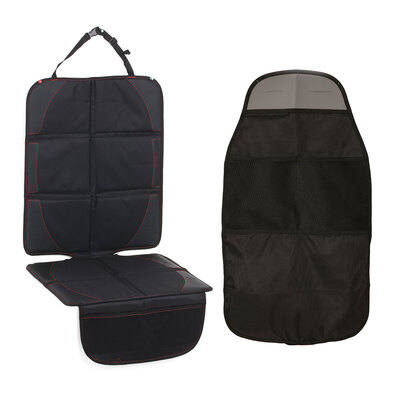 

Car Seat Protector Kick Mat Seat Back Protectors with 2 Organizer Pockets Waterproof Kick Guards Seat Cover