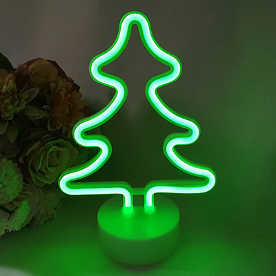 

FlamingoCactusMoonHeartAngelStarLightning Neon Signs LED Light with Holder Base for Party Supplies Removable Home Table Deco