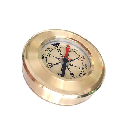 

Outdoor Mini Exquisite Hardcover Brass Copper Compass Navigation Camping Hiking Travel Emergency Survival Tools
