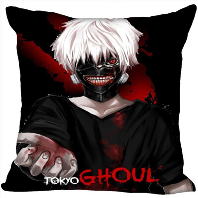

Tokyo Ghoul Pillow Cover Bedroom Home Office Decorative Pillowcase Square Zipper Pillow Cases Satin Fabric No Fade