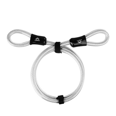 

Braided Steel Cable Lock 1 Meter Anti Theft Heavy Duty Security Extension Cable Lock with Sealed Ends&Silicone Cover
