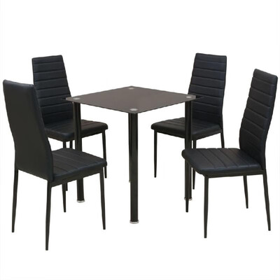 

Five Piece Dining Set Black