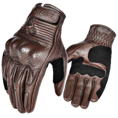 

INBIKE High Quality Genuine Leather Gloves Motorcycle Winter Motocross Gloves Perforated Leather Gloves For Cycling MTB Bike