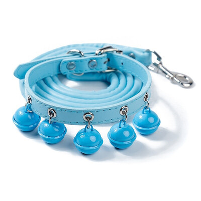 

Pet Solid Color Bell Collar Cat Jewelry Dog Bell Collar Collar Rope Set