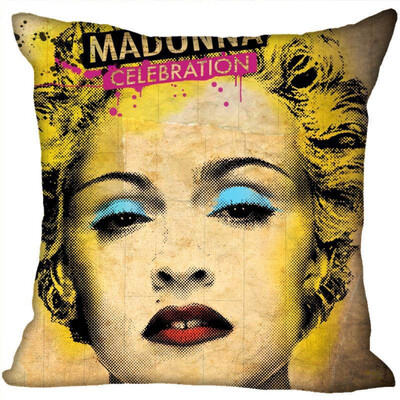 

Madonna Pillow Cover Bedroom Home Office Decorative Pillowcase Square Zipper Pillow Cases Satin Fabric No Fade 35x35CM 35x35CM
