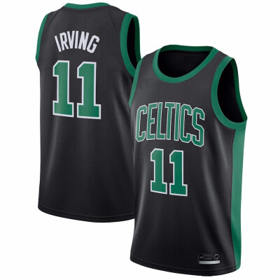 

2019 New Mens Boston Celtics 11 Kyrie Irving White Black Green Basketball Jersey Size -XXL