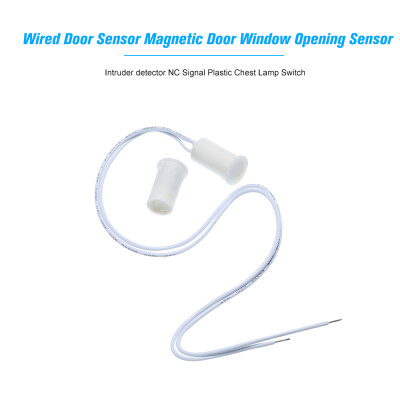 

Wired Door Sensor Magnetic Door Window Opening Sensor Intruder detector NC Signal Plastic Chest Lamp Switch