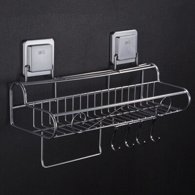 

Le bathroom bathroom shelf stainless steel towel rack free punch toilet toilet towel rack hotel bathroom storage storage shelf multi-function kitchen storage rack