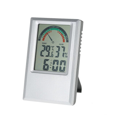 

°C°F Digital Thermometer Hygrometer Temperature Humidity Meter Alarm Clock Max Min Value Comfort Level Display