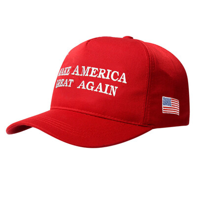 

Make America Great Again Adjustable Baseball Cap with Embroidery Unisex Flag Cotton Hats Letter Sport Gorras Casquette White With