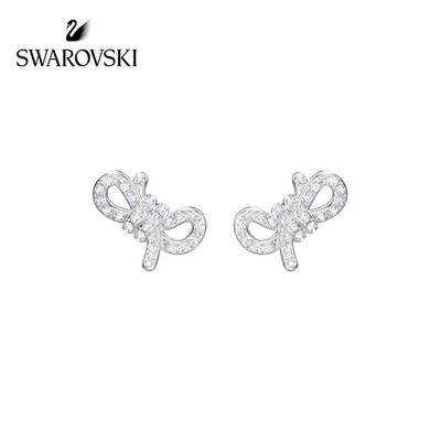 

SWAROVSKI Swarovski Lifelong Bow Eternal Bow Fashion Simple&Exquisite Joker Female Earrings Plated White Gold Girlfriend Gift 5447080