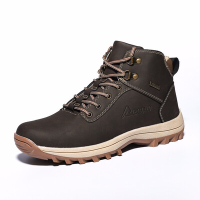 

Winter Mens Outdoor Shoes High Top Shoes Waterproof Non-slip Hiking Shoes Large Size Tooling Shoes