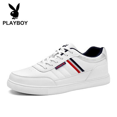 

Playboy PLAYBOY fashion sports casual shoes mens low-top tie wild DA75167 white dark blue 44
