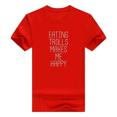 

Eating Trolls Makes Me Happy - Popular Quote Men Cotton T-Shirt