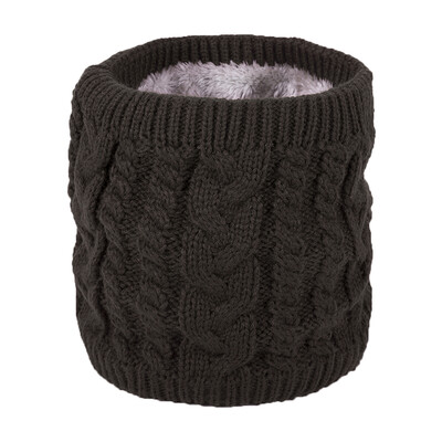 

Unisex Winter Men Women Crochet knitted Ring Scarf Fleece Thicken Neckerchief Neck Warmer Circle Scarves