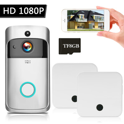 

WiFi Smart Wireless Security DoorBell Smart HD 1080P Visual Intercom Recording Video Door Phone Remote Home Monitoring Night Visio