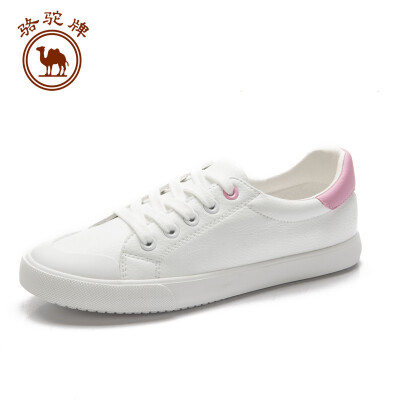 

Camel brand white shoes female Korean version with tide skateboard collision color casual sports W91226531 white pink 38240 yards